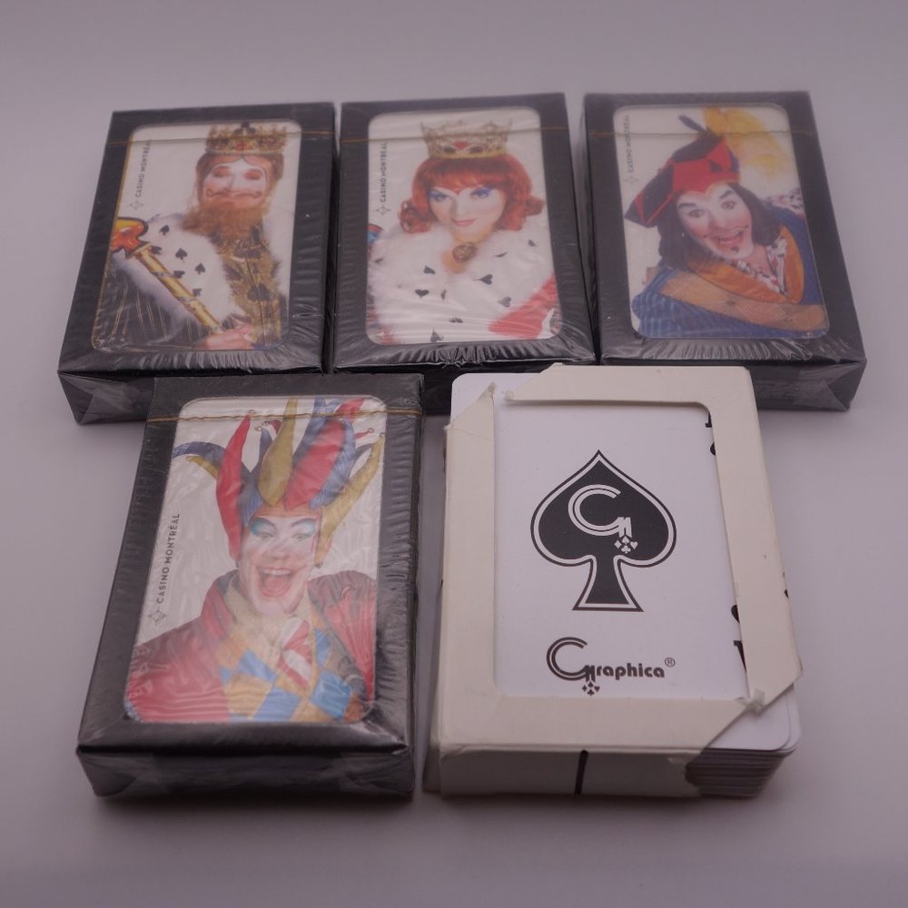 Set of Five(5) Montreal Casino Decks of Playing Cards